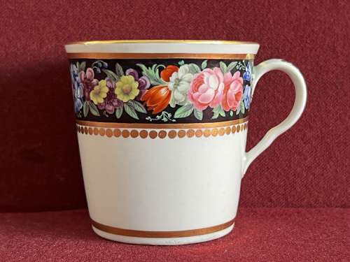 A Flight & Barr Worcester Porcelain Coffee Can & Saucer c.1800