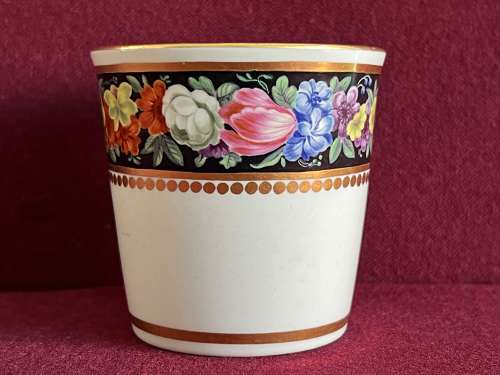 A Flight & Barr Worcester Porcelain Coffee Can & Saucer c.1800