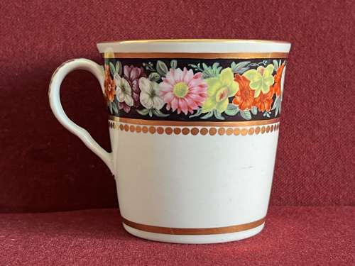 A Flight & Barr Worcester Porcelain Coffee Can & Saucer c.1800