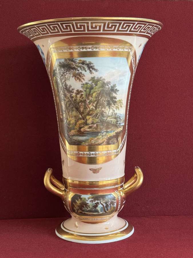 A large Derby Porcelain Vase decorated by John Brewer c.1810