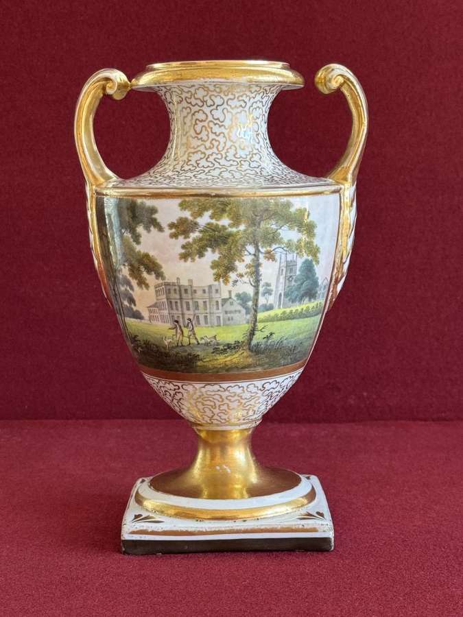 A Chamberlain Worcester Porcelain Vase c.1800 - Norton Hall Derbyshire
