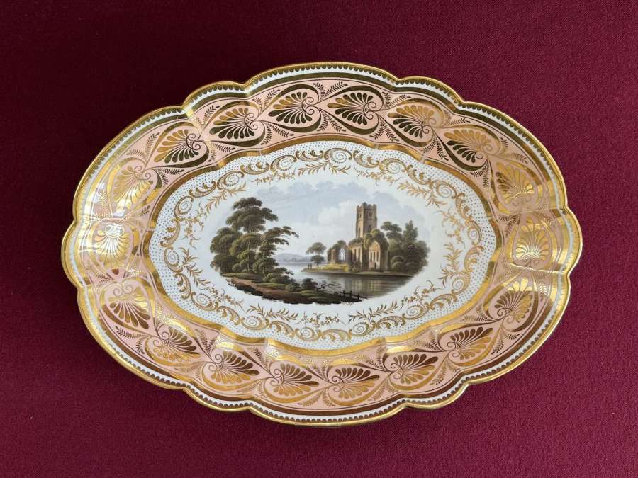 A Barr, Flight & Barr Worcester Porcelain Oval Dessert Dish c.1810