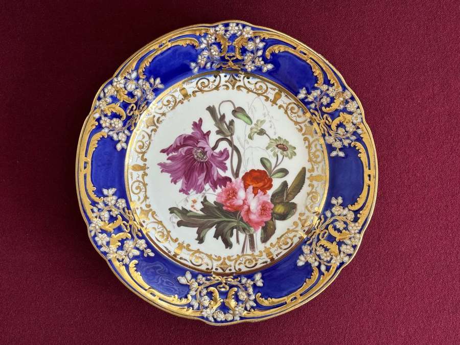 A John Rose Coalport Porcelain Plate decorated by Thomas Brentnall