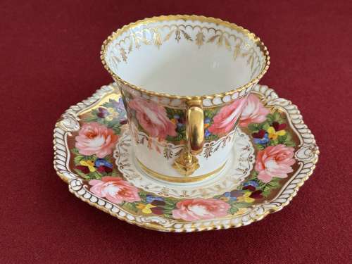 A Chamberlain Worcester Porcelain Trio pattern 924 c.1816