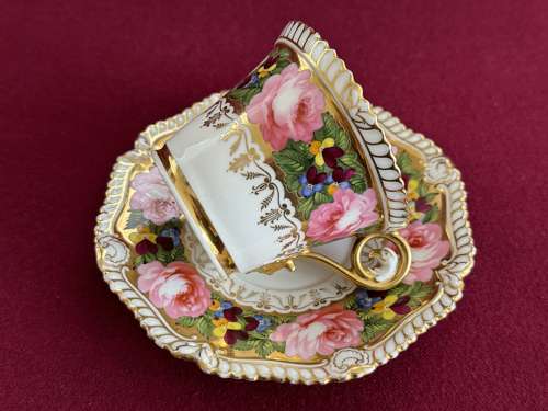A Chamberlain Worcester Porcelain Trio pattern 924 c.1816