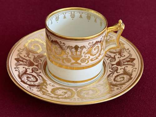 A Flight, Barr & Barr Worcester Porcelain Trio c.1815-1820