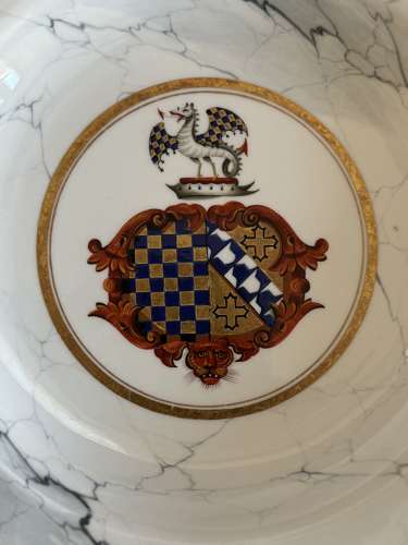 A Barr, Flight & Barr Worcester Armorial Porcelain Soup Plate c1808-13