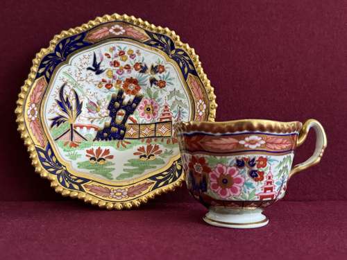 A Flight, Barr & Barr Worcester Porcelain Coffee Cup & Saucer c.1815
