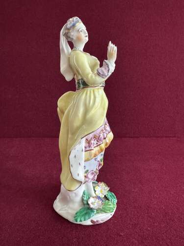 A fine Bow porcelain figure of a Turkish Dancer c.1762