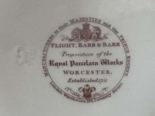 A Flight, Barr & Barr Worcester Porcelain Soup Plate c.1815 – 1820