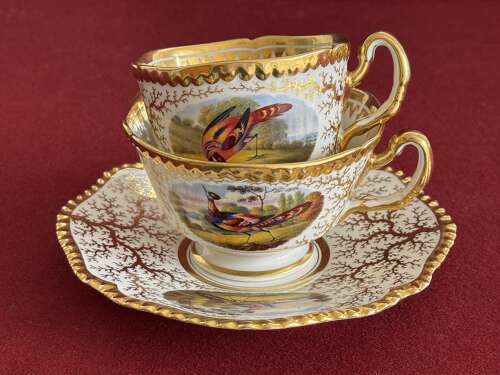 A Flight, Barr & Barr Worcester Porcelain Trio c.1820