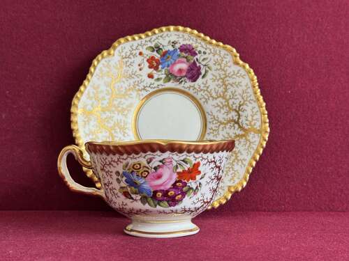 A Flight, Barr & Barr Worcester Porcelain Trio c.1820