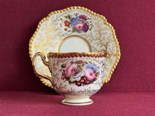 A Flight, Barr & Barr Worcester Porcelain Trio c.1820