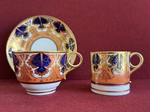 A Barr, Flight & Barr Worcester Porcelain Trio c.1804 -1813