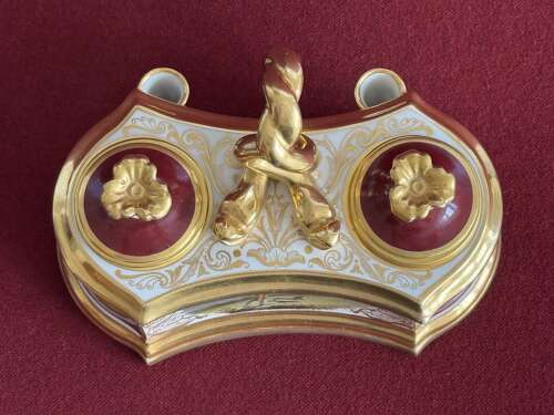 A Flight, Barr and Barr Worcester Porcelain Inkstand c.1815-20