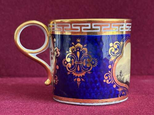 A rare Barr, Flight & Barr Worcester Porcelain Coffee Can and Saucer c.1805