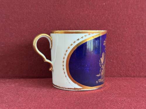 A rare Spode Bone China Coffee Can and Saucer in pattern 1695 c.1815