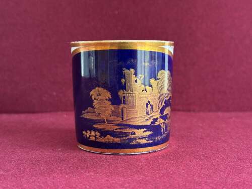 A rare Spode Bone China Coffee Can and Saucer in pattern 1695 c.1815