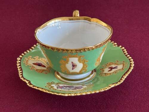 A Flight, Barr & Barr Worcester Porcelain Teacup & Saucer decorated by Samuel Astles