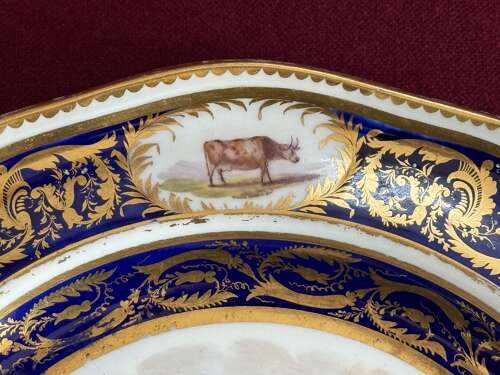 A Derby porcelain topographical landscape plate c.1815
