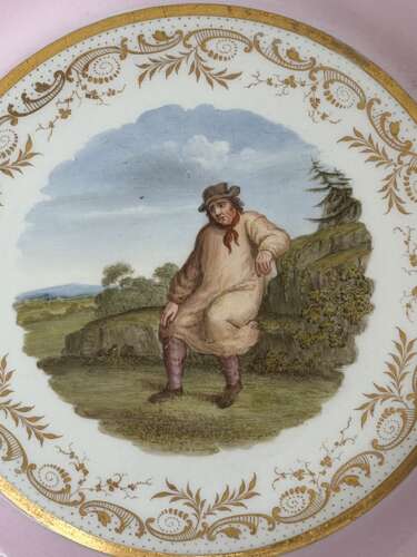A Flight, Barr & Barr, Worcester Porcelain Dessert Plate c.1815