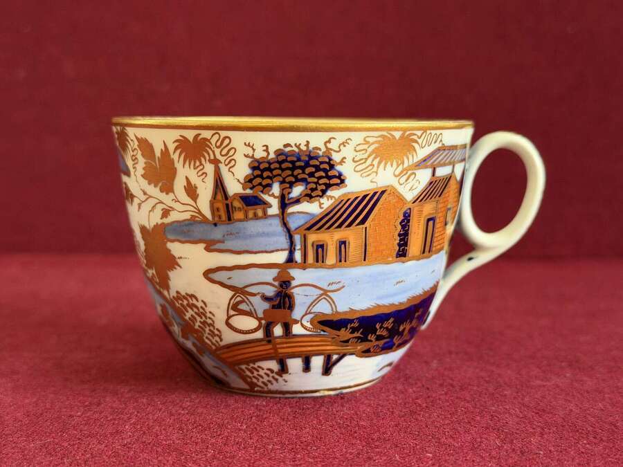 A New Hall Bone China Teacup decorated in pattern 1163 c.1815