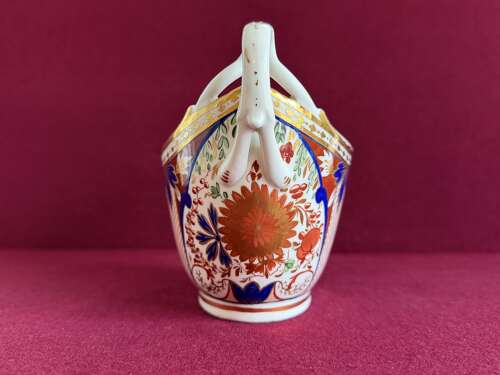 A Pinxton Porcelain Sugar Boat in pattern 342 c.1800