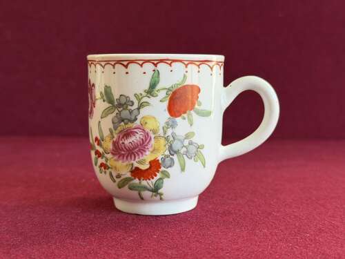 A Bow Porcelain Floral Pattern Coffee Cup c.1765