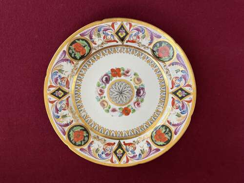 A John Rose Coalport Porcelain Plate with Neoclassical Decoration c.1805