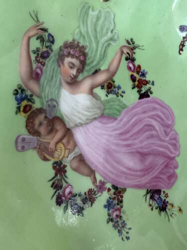 A Flight Barr & Barr Worcester Porcelain Basket decorated by Thomas Baxter c.1815 - 1819