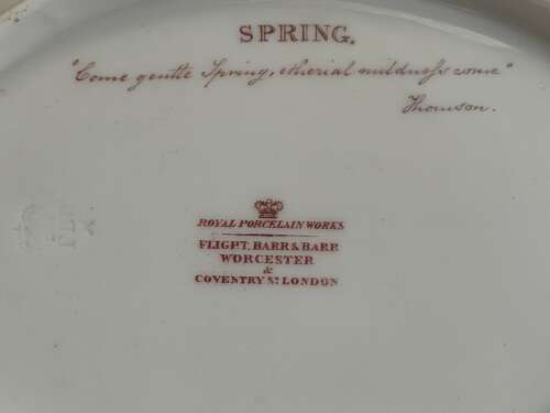 A Flight Barr & Barr Worcester Porcelain Basket decorated by Thomas Baxter c.1815 - 1819
