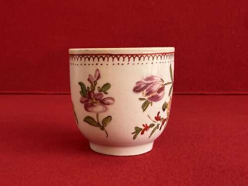 A Bow Floral Pattern Coffee Cup c.1765