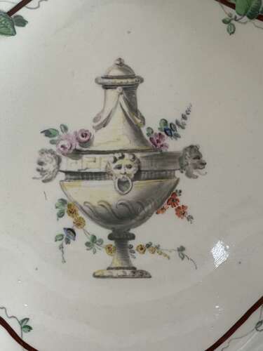 A Worcester Porcelain Dessert Dish decorated in the Studio of James Giles c.1770